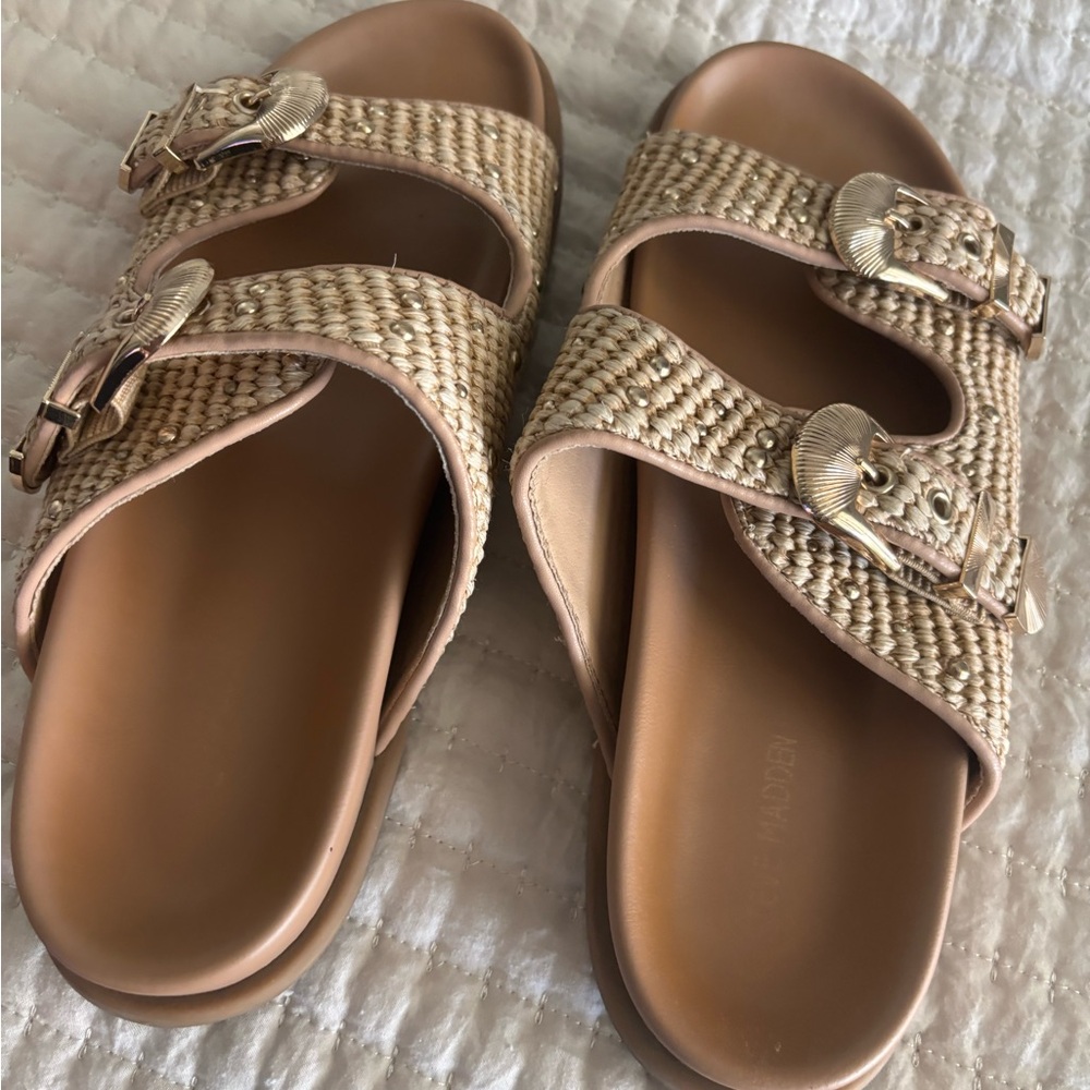 Steve Madden Woven Tan Sandals